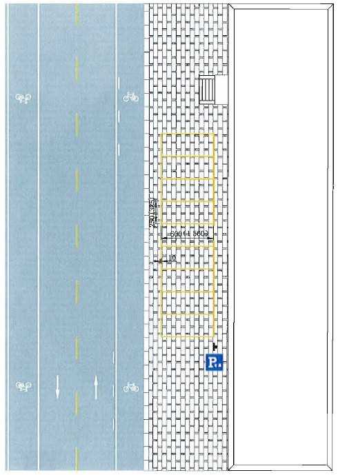 垂直式停车位标线