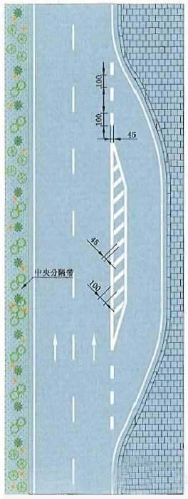 港湾式停靠站标线